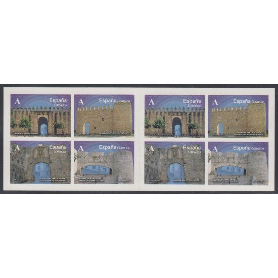 España Spain 4924/27 2015 Arcos y Puertas Monumentales Carné 8 Sellos MNH Tarifa A