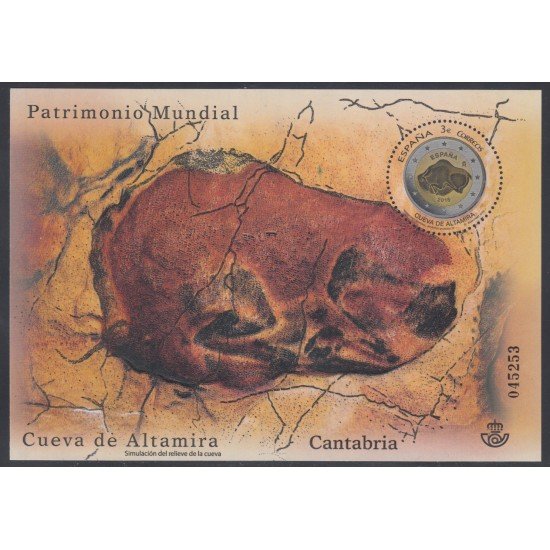 España Spain 4965 2015 Patrimonio Mundial Pintura Rupestre Bisonte MNH España Spain 4965 2015 Patrimonio Mundial Pintura Rupestre Bisonte MNH