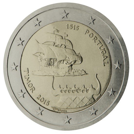 Portugal 2015 2 € euros conmemorativos 500 años contactos con Timor Portugal 2015 2 € euros conmemorativos 500 años contactos con Timor