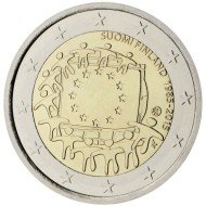 Finlandia  2015 2 € euros conmemorativos XXX Aniversario bandera