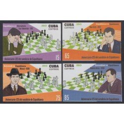 Cuba 5112/15 2013 José Raúl Capablanca Ajedrez Chess Sin Dentar MNH