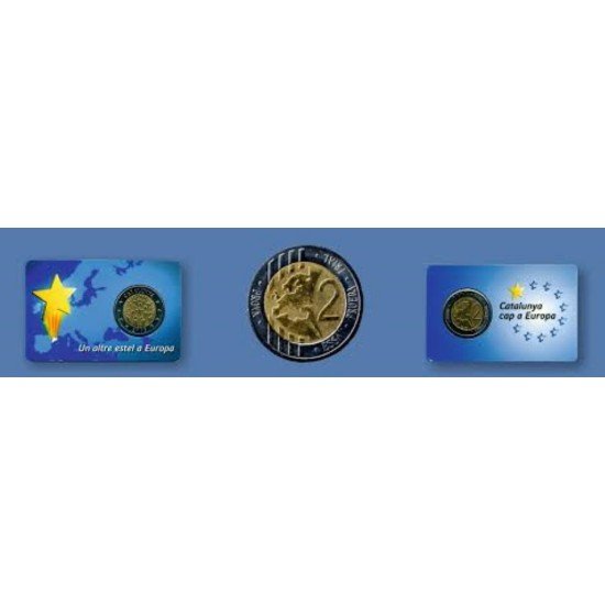 Catalunya Cartera moneda 2 Euros en prueba 2015 Cap a Europa 