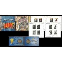 Catalunya Conjunto Pruebas Filatélicas Numismáticas Cartera Euros Completo 2015 Catalunya Conjunto Pruebas Filatélicas Numismáticas Cartera Euros Completo 2015