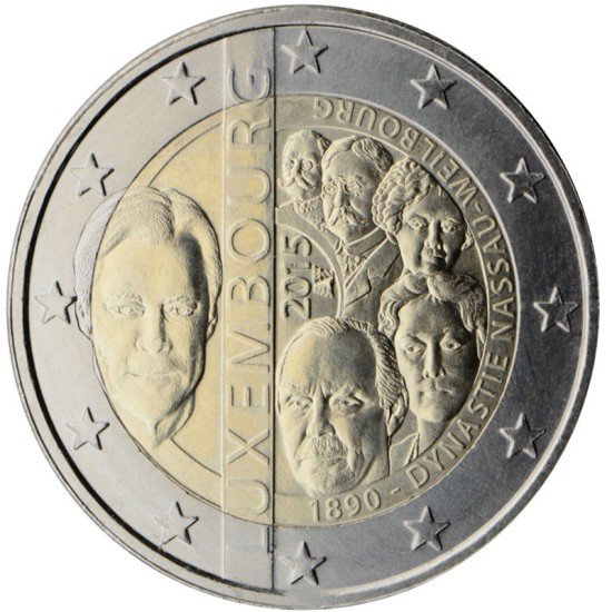 Luxemburgo 2015 2 € euros conmemorativos Dinastia Nassau - Weilbourg Luxemburgo 2015 2 € euros conmemorativos Dinastia Nassau - Weilbourg