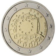 Irlanda  2015 2 € euros conmemorativos XXX Aniversario bandera
