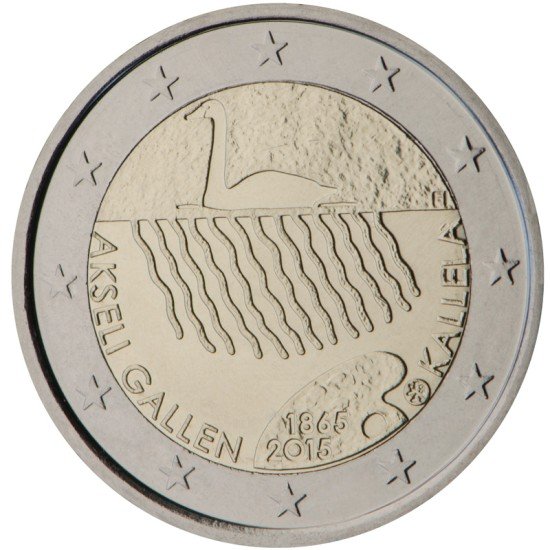 Finlandia 2015 2 € euros conmemorativos Cent Ankseli Gallen Finlandia 2015 2 € euros conmemorativos Cent Ankseli Gallen