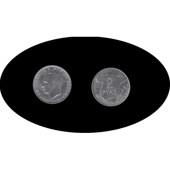 España Juan Carlos 2 Pesetas JC 1984 Madrid