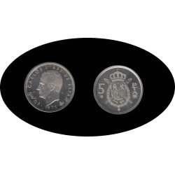 España Juan Carlos 5 Pesetas JC 1975 *(19-77) España Juan Carlos 5 Pesetas JC 1975 *(19-77)