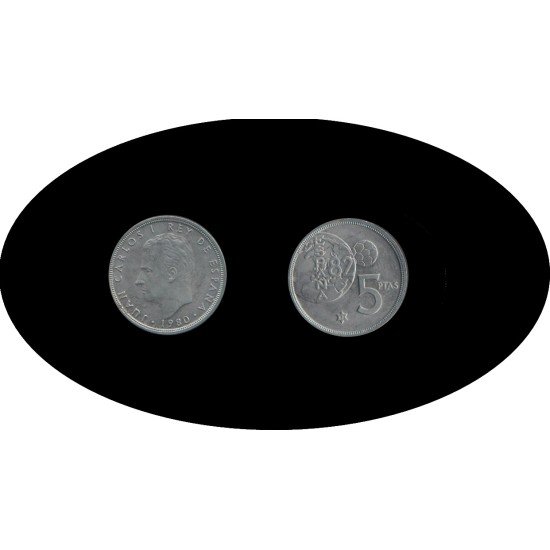 España Juan Carlos 5 Pesetas JC 1980 *(19-80)