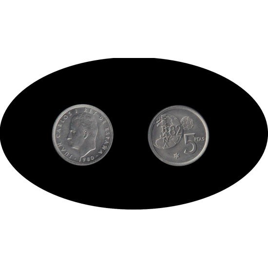 España Juan Carlos 5 Pesetas JC 1980 *(19-82)