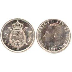 España Juan Carlos 5 Pesetas JC 1989 Madrid España Juan Carlos 5 Pesetas JC 1989 Madrid