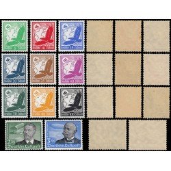 Alemania Imperio Germany Nº A 43/53 Sc C46-C56 1934 Zeppelin Aguila Eagle MNH Sombras