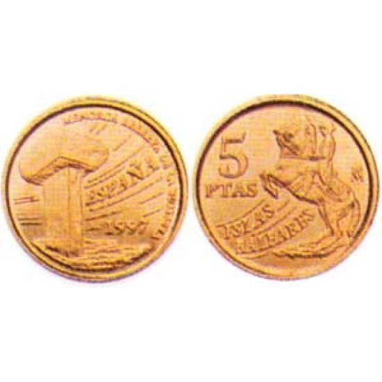 España Juan Carlos 5 Pesetas JC 1997 Madrid