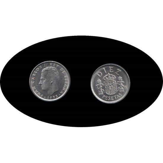 España Juan Carlos 10 Pesetas JC 1983 Madrid