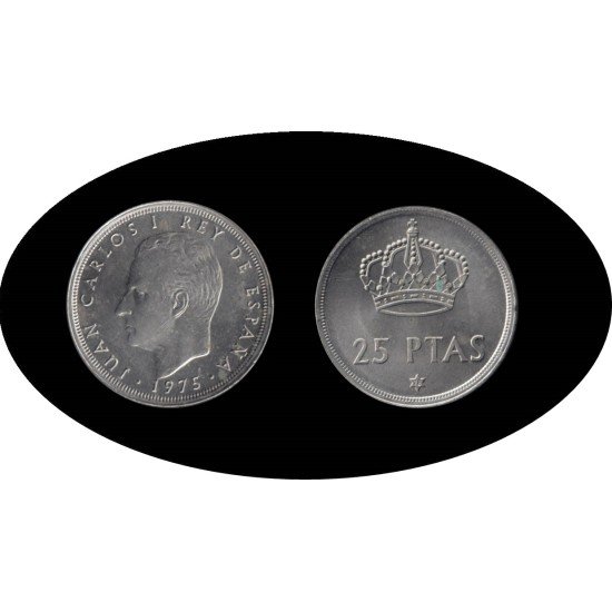 España Juan Carlos 25 Pesetas JC 1975 *(19-78)