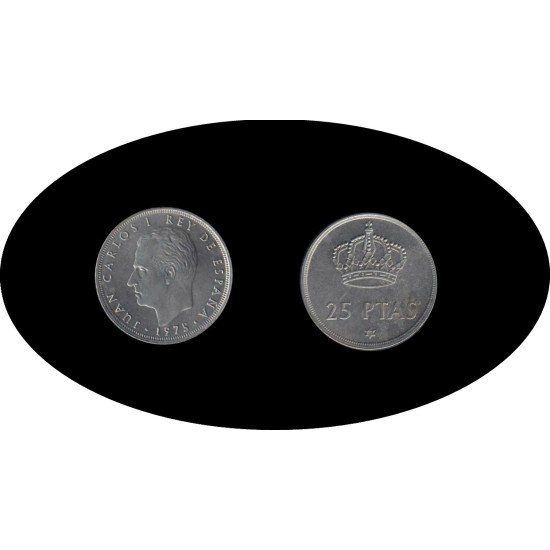 España Juan Carlos 25 Pesetas JC 1975 *(19-80)