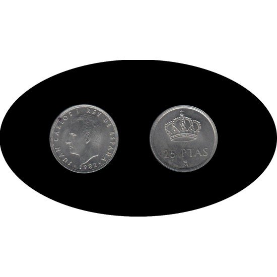 España Juan Carlos 25 Pesetas JC 1982 Madrid