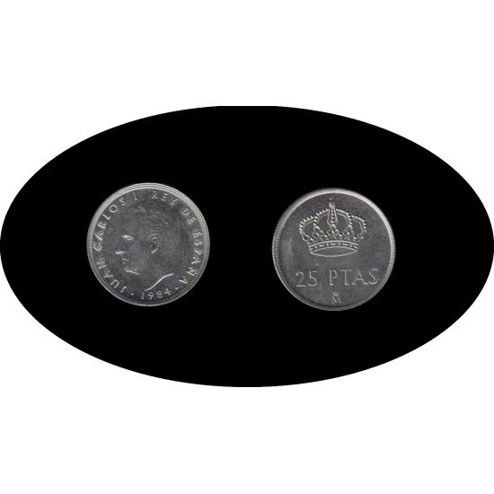 España Juan Carlos 25 Pesetas JC 1984 Madrid