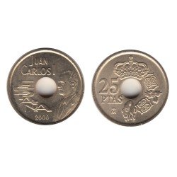 España Juan Carlos 25 Pesetas JC 2000 Madrid España Juan Carlos 25 Pesetas JC 2000 Madrid