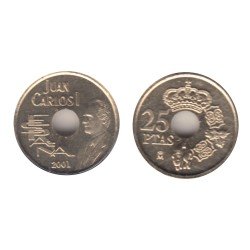 España Juan Carlos 25 Pesetas JC 2001 Madrid España Juan Carlos 25 Pesetas JC 2001 Madrid