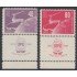 Israel 27/28 1950 75 aniv. UPU Ciervo Deer Fauna Con Tab MNH