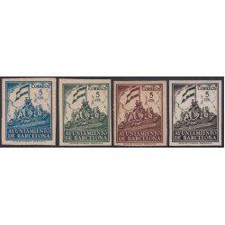 Barcelona 24s , 26s , 27s, 28s  1940 - 1941 Frontispicio del Ayuntamiento MNH