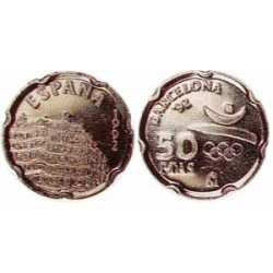 España Juan Carlos 50 Pesetas JC 1992 La Pedrera Barcelona España Juan Carlos 50 Pesetas JC 1992 La Pedrera Barcelona