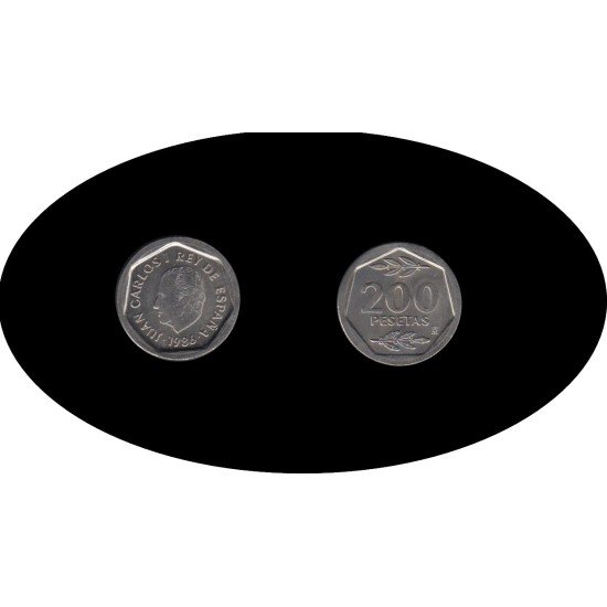 España Juan Carlos 200 Pesetas JC 1986 Madrid