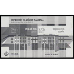 España Spain Prueba de lujo 121 2015 Exfilna 2015 Avilés