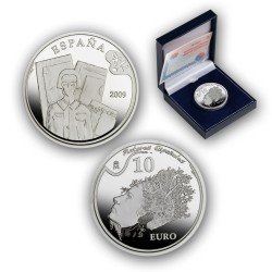 España Spain monedas Euros conmemorativos 2009 Dali Retrato de Gala 10 euros Plata España Spain monedas Euros conmemorativos 2009 Dali Retrato de Gala 10 euros Plata
