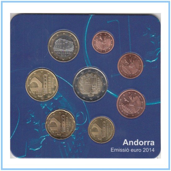 Andorra 2014 Cartera Oficial Euros € Residentes 
