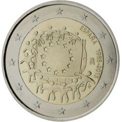 España  2015 2 € euros conmemorativos XXX Aniversario bandera