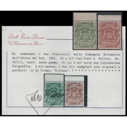 Africa Sur Compañía South Africa Company Rhodesia 10/11 Sc 18 19 Sg 12 13 1892 Africa Sur Compañía South Africa Company Rhodesia 10/11 Sc 18 19 Sg 12 13 1892