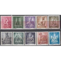 España Spain 1132/41 1954 Mariano Vírgenes MNH