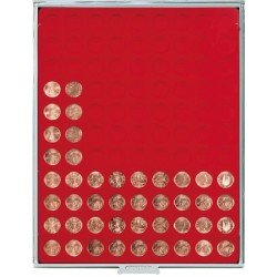 Lindner 2502 Bandeja 19,25 mm para monedas con 99 hoyos redondos 