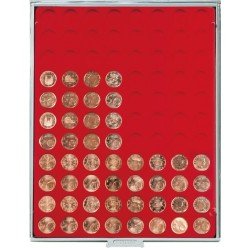 Lindner 2510 Bandeja 21,5 mm para monedas con 88 hoyos redondos Lindner 2510 Bandeja 21,5 mm para monedas con 88 hoyos redondos