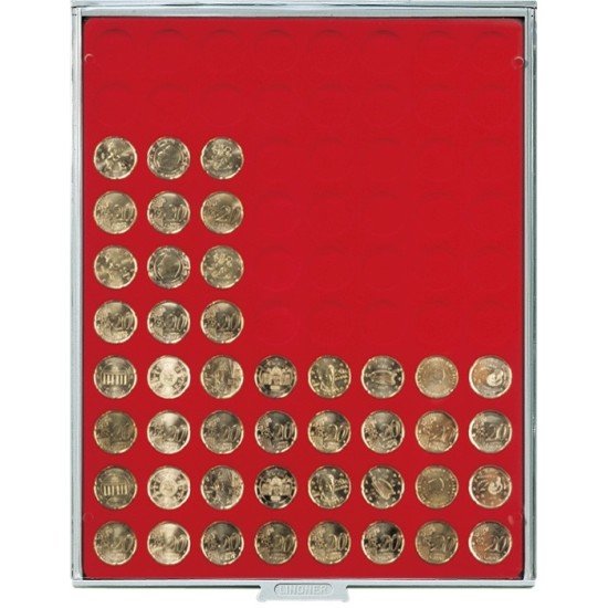 Lindner 2580 Bandeja 22,25 mm para monedas con 80 hoyos redondos