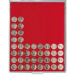 Lindner 2108 Bandeja 23,5 mm para monedas con 80 hoyos redondos Lindner 2108 Bandeja 23,5 mm para monedas con 80 hoyos redondos