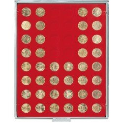 Lindner 2549 Bandeja 24,25 mm para monedas con 48 hoyos redondos Lindner 2549 Bandeja 24,25 mm para monedas con 48 hoyos redondos