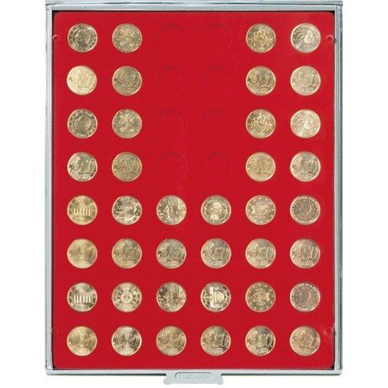 Lindner 2549 Bandeja 24,25 mm para monedas con 48 hoyos redondos