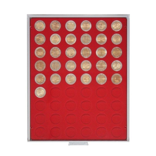 Lindner 2154 Bandeja 25,75 para monedas con 54 hoyos redondos