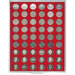 Lindner 2109 Bandeja 26,75 mm para monedas con 54 hoyos redondos Lindner 2109 Bandeja 26,75 mm para monedas con 54 hoyos redondos