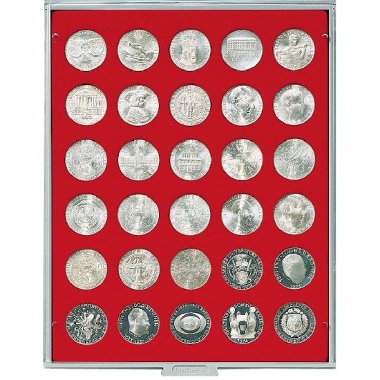 Lindner 2150 Bandeja 34 mm para monedas con 30 hoyos redondos