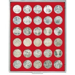 Lindner 2101 Bandeja 36 mm para monedas con 30 hoyos redondos Lindner 2101 Bandeja 36 mm para monedas con 30 hoyos redondos