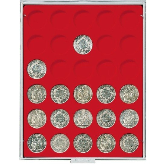 Lindner 2161 Bandeja 37 mm para monedas con 30 hoyos redondos