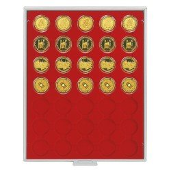 Lindner 2535 Bandeja 34 mm para monedas con 35 huecos redondos en cápsulas Lindner 2535 Bandeja 34 mm para monedas con 35 huecos redondos en cápsulas