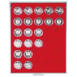 Lindner 2537 Bandeja 37 mm para monedas con 30 huecos redondos en cápsulas Lindner 2537 Bandeja 37 mm para monedas con 30 huecos redondos en cápsulas