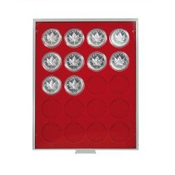 Lindner 2220 Bandeja 46 mm para monedas con con 20 huecos redondos en cápsulas Lindner 2220 Bandeja 46 mm para monedas con con 20 huecos redondos en cápsulas