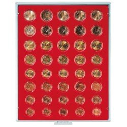 Lindner 2556 Bandejas para 5 serie de monedas € Lindner 2556 Bandejas para 5 serie de monedas €