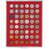 Lindner 2149 Bandeja 28 mm para monedas con 48 compartimentos cuadrados 